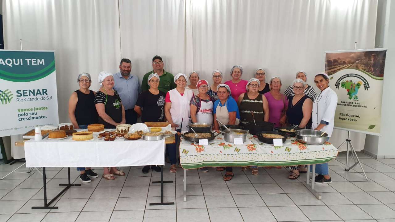 Curso de culinária é realizado em parceria com a Prefeitura de Tapejara