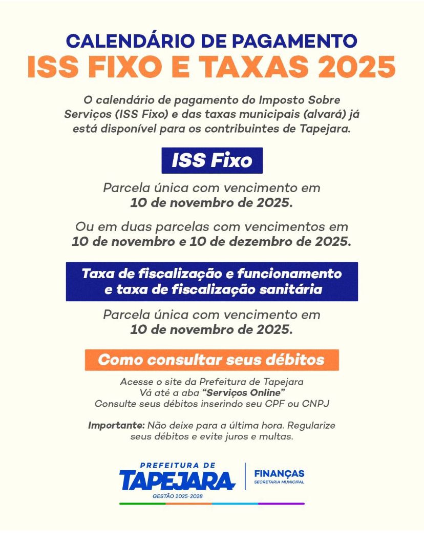 Taxas 2025